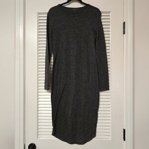 Grey Lightweight Long-Sleeve Dress
